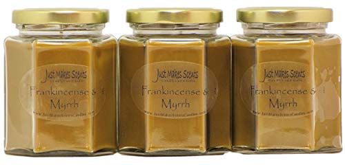 3 Pack - Frankincense & Myrrh Scented Blended Soy Candle (8 oz)