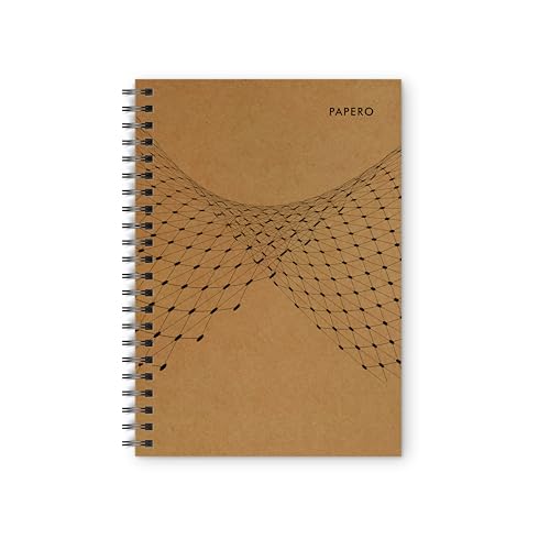 Image of PaperO Professional A4 Dot Grid Notebook | 5MM Dot Design | A4 Size (8.5 x 11 inches) | Ideal for Architects & Designers | Kraft Cover | 100 Pages | (DOT GRID 2)