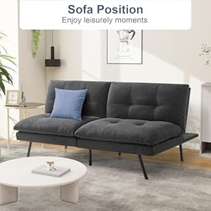 Muuegm68futonsofabedmemoryfoamcouchesforlivingroomfutoncouchwithadjustablebackrestsofasleepersofabedcouchcouchbedforapartmentstudioandoffice Urban Country Home Decor Muuegm 68 futon sofa bedmemory foam couches for living room futon couch with adjustable backrest sofa sleeper sofa bed couch couch bed for apartment studio and office urban country home decor