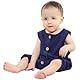 COOKY.D Unisex Neugeborene Jungen Baumwolle Ärmelloser Strampler Sommerkleidung Mädchen Body Outfits, 3-6 Monate, Dunkelblau
