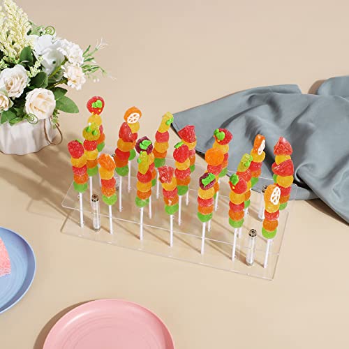 Cake Pop Stand, 21 Holes Lollipop Display Stand, Acrylic Clear Cake Pop Display Holder, Cakepopsical Stand For Weddings, Baby Showers, Birthday, Party #TOP2