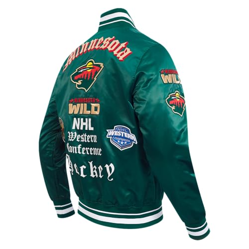 Image of Pro Standard Mens NHL Old English Satin Jacket