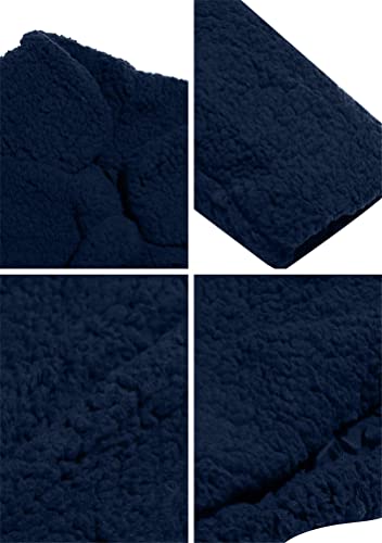 OMZIN Womens Solid Color Baggy Overcoat Winter Warm Long Sleeve Coat Plus Size Fluffy Cardigan4