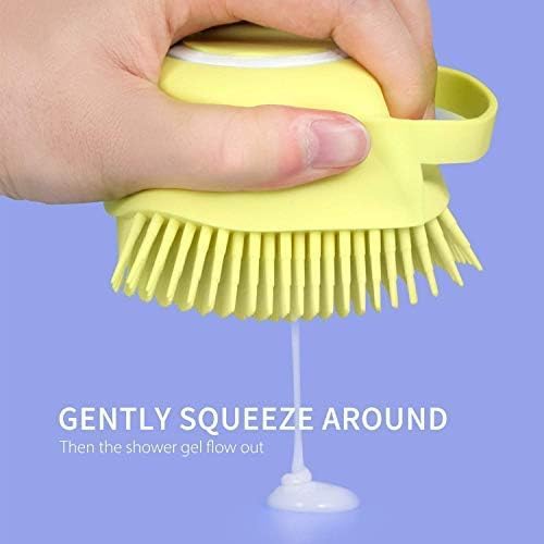 Image of Silicone Bath Brush with Long Handle - Soft Bristles Back Scrubber for Shower | Body Massage - Exfoliating Dirt Removal Brush for Men | Women (Standard Body Comdo)