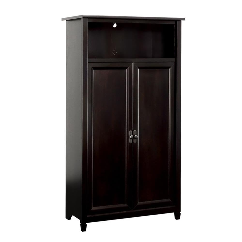 Sauder Edge Water Engineered Wood Storage Cabinet in Estate Black - similar to stock photo t