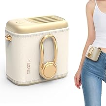 Portable Neck Fan, Small Clip On Fan, Mini Desk Fan, Personal Fan, USB Rechargeable Bladeless Fans Portable, 3 Speeds for Women Kids Outdoor Travel OfficeBeige