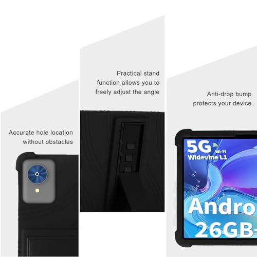 Coque silicone YLEEBG P60 antichoc avec support pliable pour tablette