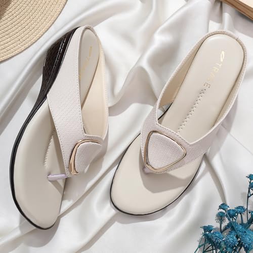 Image of TRASE Women's Fashion Sandal | Faux Leather, Comfortable & Stylish Wedges | Ideal for Casual & Formal Occasions 2 inches heel