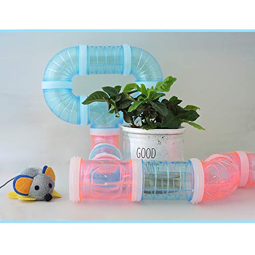 WishLotus Hamster Tubes, Adventure External Pipe Set Transparent MaterialHamster Cage & Accessories Hamster Toys to… - Image 6