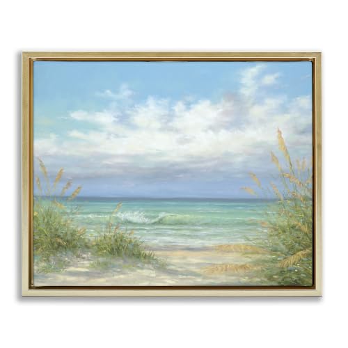 Sea Shoreline Horizon Coastal, 17 x 21 Inch Canvas in Floater Frame