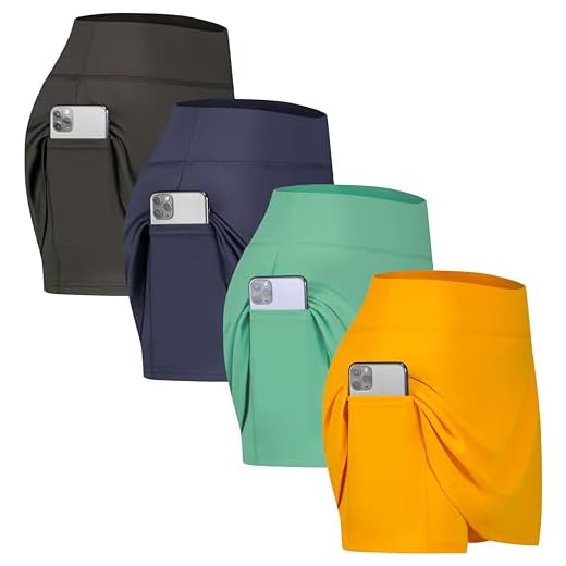 Real Essentials Women's Active Skort 4-Pack XL