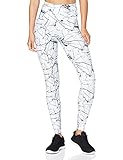 mallas estampadas nike Una marca de Amazon Amazon Brand -AURIQUE Leggings deportivos de talle alto para mujer, Blanco (Marble White Print), 38, Label:S