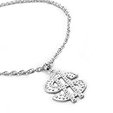 Oblique-Unique® Kette Dollar Zeichen Rapper Silber Weißgold glänzend - Millionär Gangster Kette - Satter Look - Perfekt zum Protzen