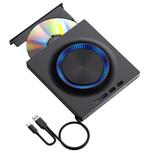 Lecteur CD DVD externe USB portable graveur pour PC portable et ordinateur de bureau