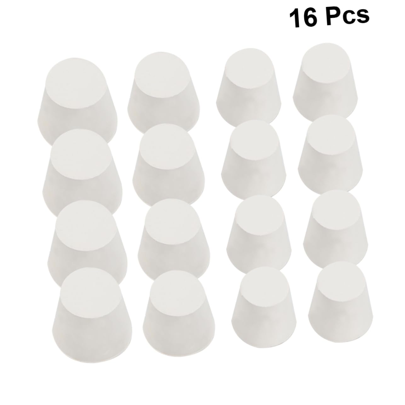 STOBAZA 16PCS Rubber Plugs Tube Stoppers for Industrial Lab Home Use Versatile Sealing Random White Rubber Stoppers