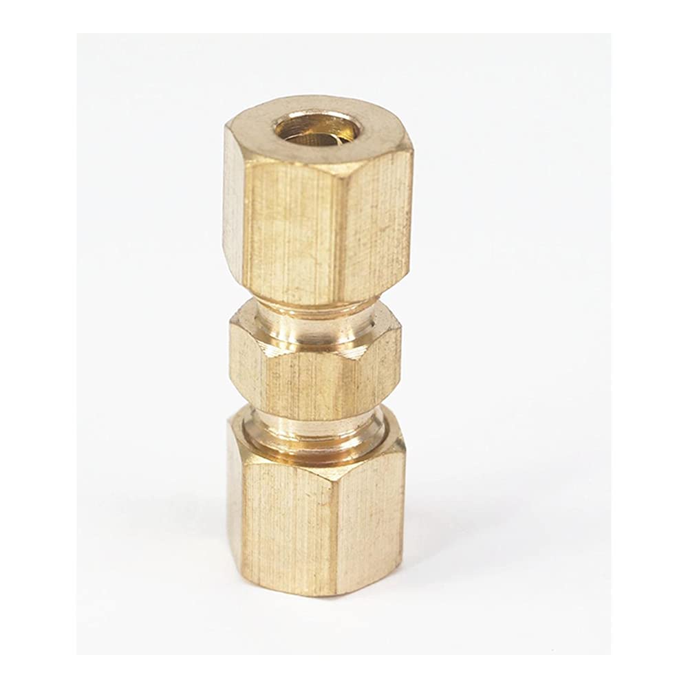 GSHJULAIKJ Brass Straight Reducer Compression Fittings Connectors Fit 3/16" Tube OD Brake Lines Union Adapters 229 PSI