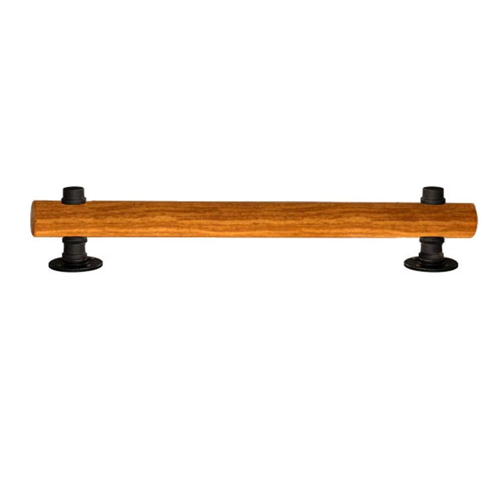 Rampe d'escalier en bois massif de 90 cm avec supports robustes pour couloir