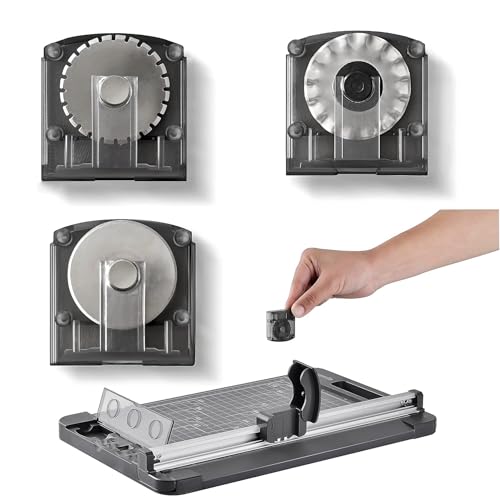 Cortador de papel rotativo, aparador de papel 3 em 1, comprimento de corte de 30 cm com corte reto/c