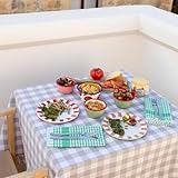 Talking Tables Bon Appetit Handgefertigtes Emaille-Teller mit Oliven-Design langlebig leicht perfekt für Outdoor-Dining Picknick Camping und Strand stilvolles Sommergeschirr spülmaschinenfest 20 cm