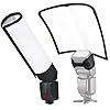 waka Flash Diffuser Reflector Kit - Bend Bounce Flash Diffuser+ Silver/White Reflector for Speedlight, Universal Mount for Canon, Nikon, etc.
