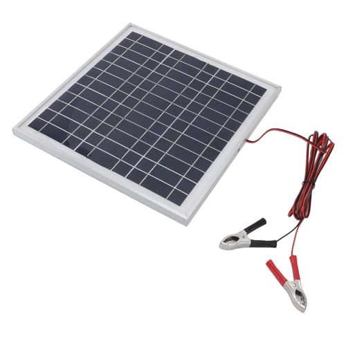 Hamwesh Panel Solar Portátil de 50W, Panel Solar Monocristalino con Clips de Batería Rojo y Negro de Cable de Cable DC DC de 18.8V para Acampar para Llevar en Casa