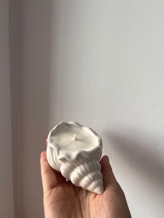 Image of Fairybucket Seashell Scented Candle - Aesthetic Shell for Home Decor, Coastal Beach Style Decorative Candle, Handmade Aroma Candle for Bedroom, Living Room & Gift