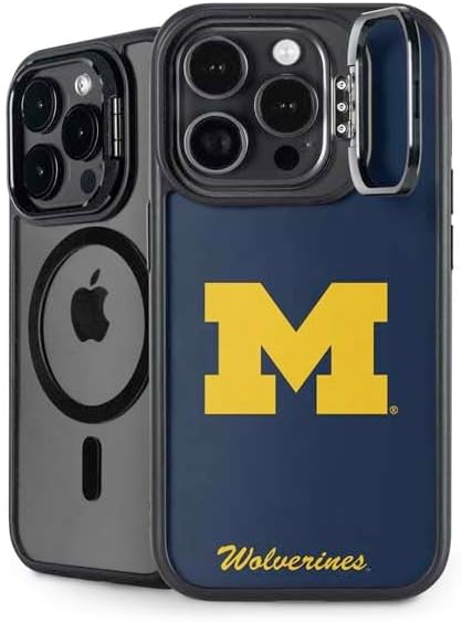 Skinit Kickstand Phone Case Compatible with iPhone 14 Pro - Officially Licensed University of Michigan Wolverines M Design