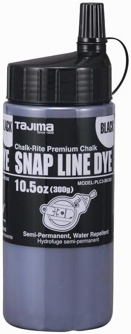 6 Pack Tajima PLC3-BK300 Chalk-Rite Black Water Repellent Chalk