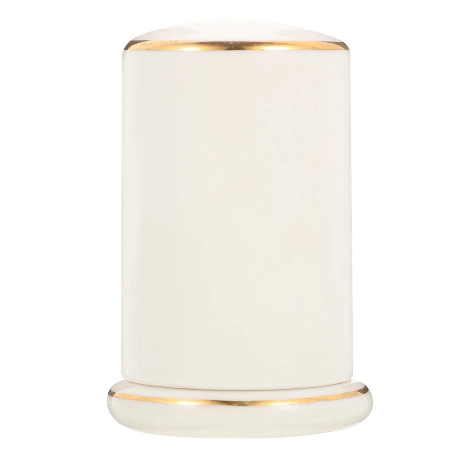 Gwyzax Toothpick Holder 2Pcs Ceramic Toothpick Holder Dispenser with Gold Trim Dustproof Lid for Tabletop