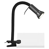 Diámetro: 6 cm Brilliant 24705T06 - Flexo con pinza (bombilla E14, máx. 40 W, apta para lámparas reflectoras R50), color negro