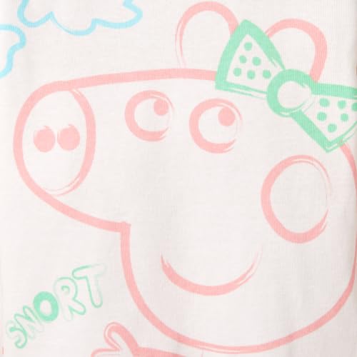 Peppa Pig Girls' Toddler 4 Piece Cotton Long Sleeves and Pajama Pants Set3