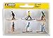 Rayher 46456000 - Miniaturas de plástico, diseño de esquiador, color natural, surtidas, aprox. 2 cm, blíster SB, 6 unidades.