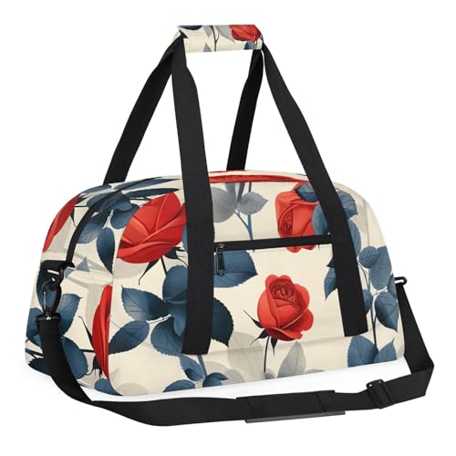 Red Roses Floral Gym bag Roses Gym bag for travelling fitness sports and more3