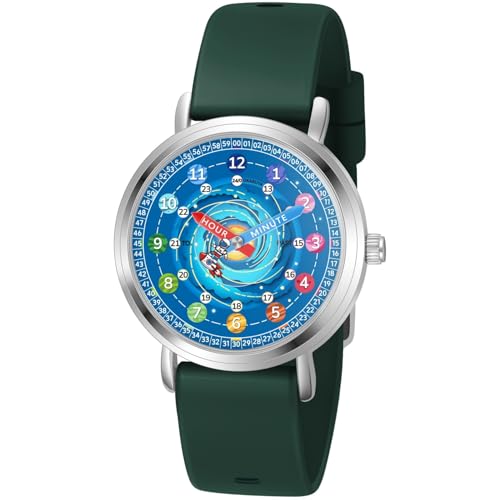 Montre analogique enfants lire l'heure sans stress astronaute