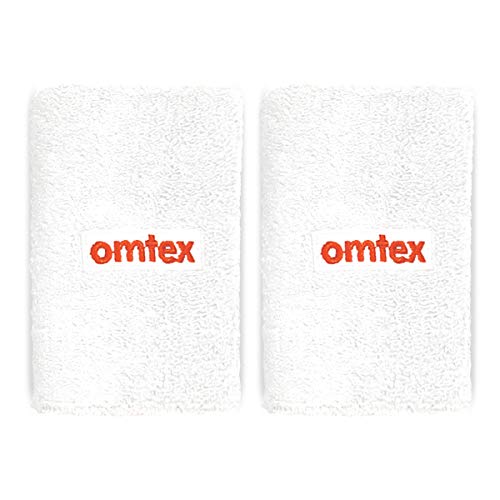 Image of omtex Cotton Wrist Band 5 Inches - White Pack of 2