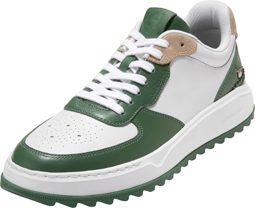 Cole Haan Men's Grandpro Crossover Golf Sneaker, Myrtle/Optic White, 9 Wide