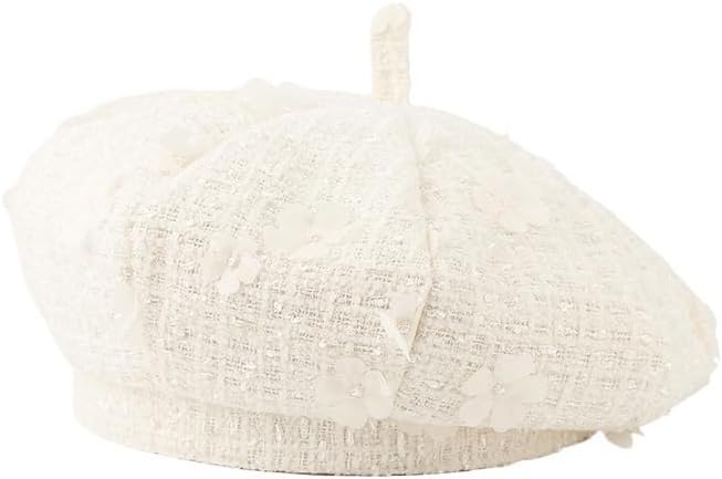 Adjustable Slim Floral Beret for Women's Outdoor Warm Painter Hat