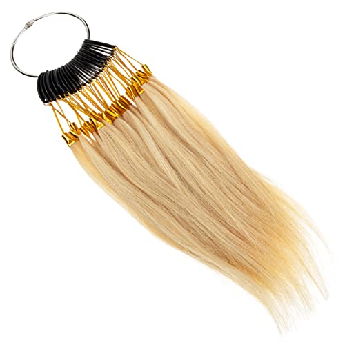 Healeved Echthaar Farbkarte Mit Haarproben Nuancen Haartönung Farbkreis Für Friseure Mit Rostfreiem Stahlring Zur Übersichtlichen Aufbewahrung Und Einfacher Farbauswahl