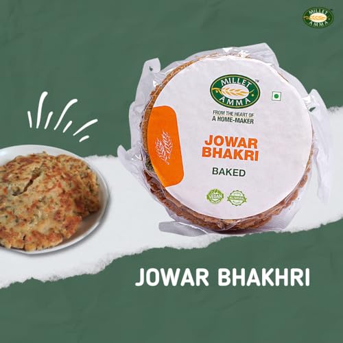 Image of Millet Amma Baked Jowar Bhakhri - 360 Gms | (Pack of 2 - Each 180 Gms) | Ready to Eat | Best Choice for Snack Time, Parties & Events | Healthy Traditional Gujarati Snacks