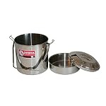 Firebox Locking Bail Handle Camping Pot, Billy Can Bushcraft Kit - Zebra Loop Handle Pot SS Handle Clips (Installed) - Image 2
