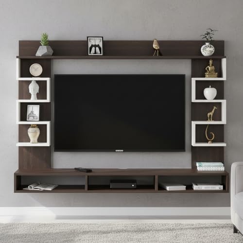 FURNEASER Cabiar Engineered Wood Wall Mounted TV Entertainment Un...
