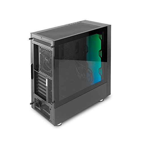 ARGB BLASTER Box -NX BLASTER- Scatola ARGB PRO ATX-Micro ATX-ITX, lato in vetro temperato, spazio per un massimo di 8 ventole, USB 3.0, pulsante di controllo LED, nero - Case PC - Immagine 4