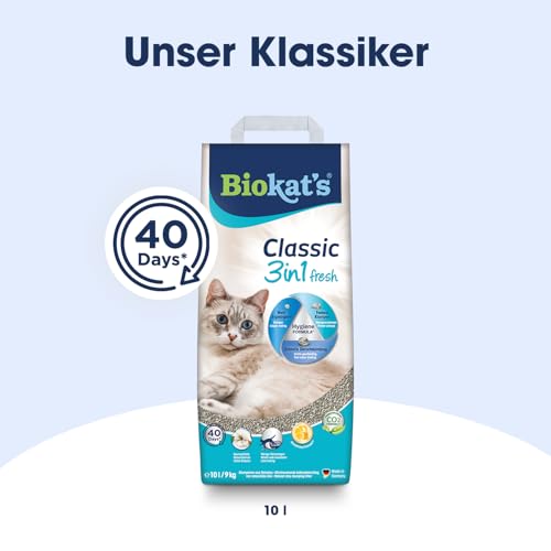 Biokat's Classic fresh 3in1 Katzenstreu mit Cotton Blossom-Duft - Klumpstreu aus Bentonit mit 3 unterschiedlichen Korngrößen - 1 Sack (1 x… – Ansicht 6