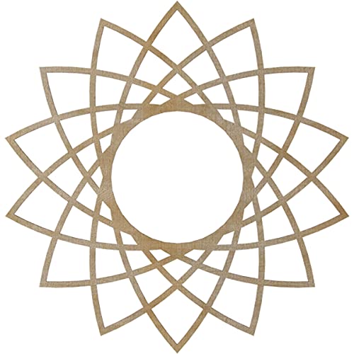 Image of Ekena Millwork 26 inchOD x 10 inchID x 1 /4 inchT Eleanor Wood Fretwork Pierced Ceiling Medallion, Birch