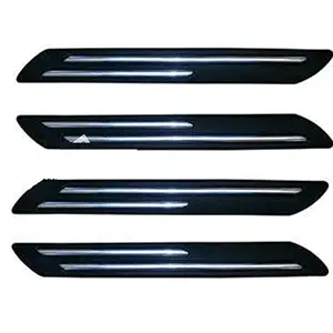 FYURI Universal Car Bumper Protector Guard - Set of 4 | Double Chrome Strip | Durable Scratch Guard for Front & Back | Automotive Accessories Car Parts, Car Bumper Sticker Car Scratch Protector