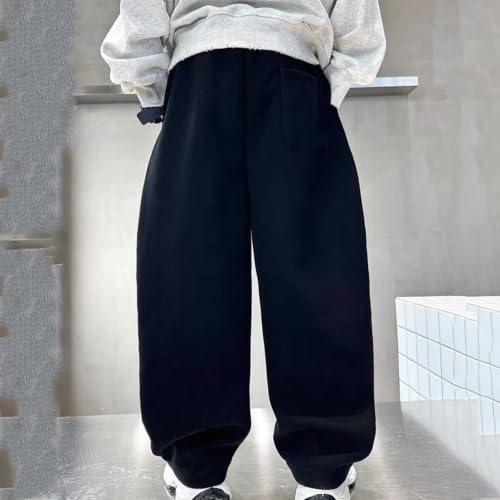 Boys Wide Leg Sweatpants Casual Baggy Elastic Waist School Jogger Pants - image 6