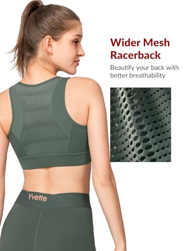 Image of Yvette Front Closure High Impact Sports Bra for Women | Cup Sizes A to DDD Up to 5XL, Sewn in Pads, No Underwire, Breathable Fabric Moisture-Wicking, Easy on and off, Full Coverage