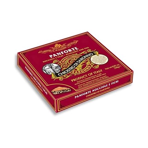 Chiostro di Saronno Panforte Figs & Hazelnuts 250g – Traditional Italian Christmas cake from Siena, Italy – Premium Holiday Gift, Made with Dried Fruit, Candied Fruit, Honey, and Spices Cover