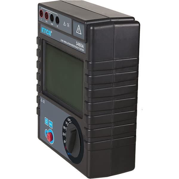 Insulation Resistance Meter Tester Insulation Resistance Test Instrument Digital AC/DC Voltmeter with Range 0.1MΩ to 400GΩ Max. Rated Voltage 5000V