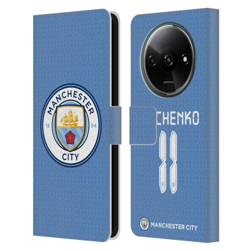 Head Case Designs Officially Licensed Manchester City Man City FC Oleksandr Zinchenko 2021/22 Players Home Kit Group 2 Leather Book Wallet Case Cover Compatible with Xiaomi Redmi A3